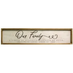Kirkland's Home Our Family Framed Wooden Wall Plaque- Wall Quotes & Signs