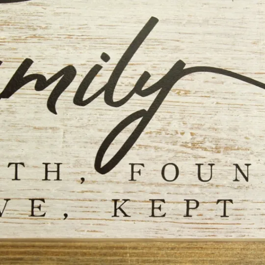 Kirkland's Home Our Family Framed Wooden Wall Plaque- Wall Quotes & Signs