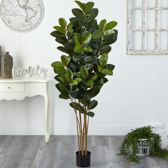 Kirkland's Home Outdoor Oak Tree In Black Nursery Planter- Trees & Topiaries