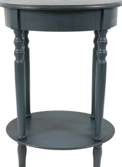 Kirkland's Home Oval Antique Navy Accent Table- Accent & End Tables