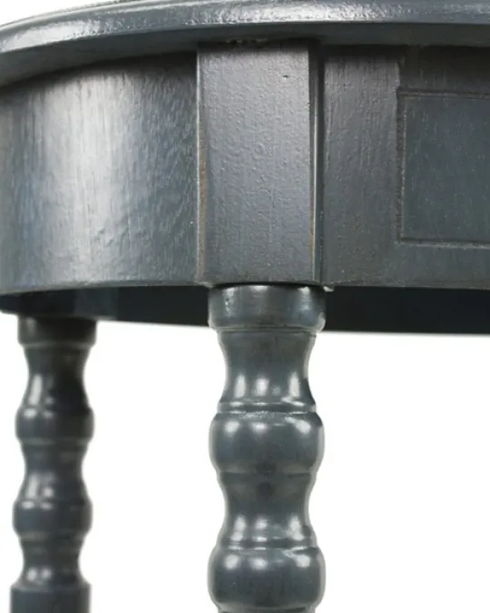 Kirkland's Home Oval Antique Navy Accent Table- Accent & End Tables