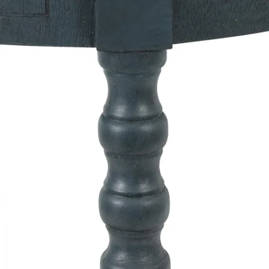 Kirkland's Home Oval Antique Navy Accent Table- Accent & End Tables