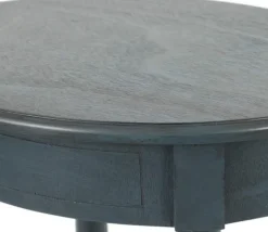 Kirkland's Home Oval Antique Navy Accent Table- Accent & End Tables