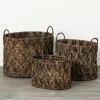 Kirkland's Home Oval Dark Woven Baskets, Set Of 3- Baskets & Boxes