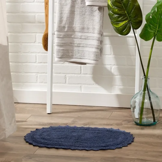 Kirkland's Home Oval French Crochet Bath Mat- Bathroom Rugs