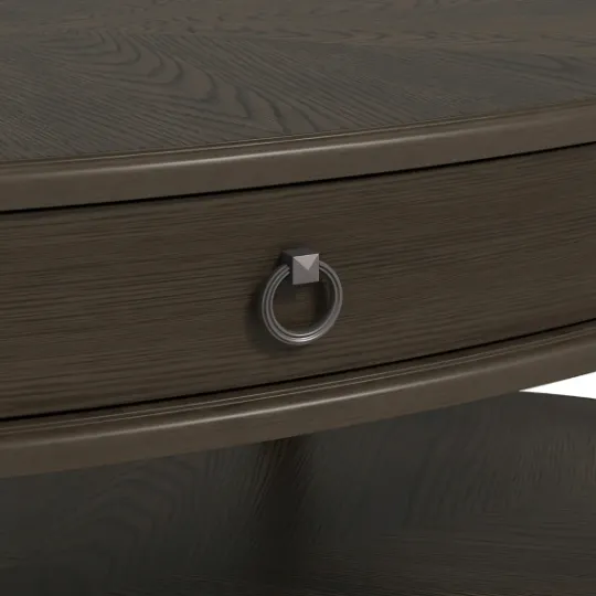 Kirkland's Home Oval Wood 2-Tier Coffee Table- Coffee Tables
