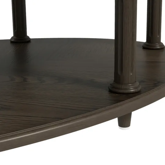 Kirkland's Home Oval Wood 2-Tier Coffee Table- Coffee Tables