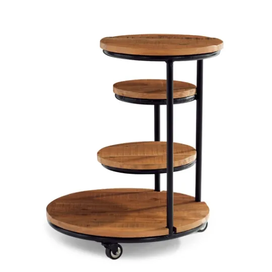 Kirkland's Home Overlapping Acacia Wood Side Table- Accent & End Tables