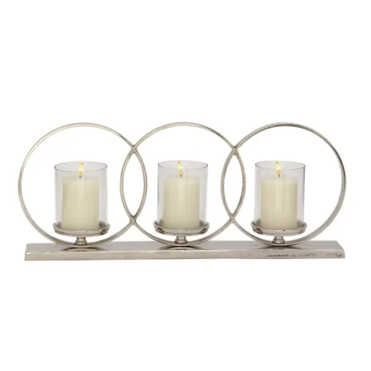 Kirkland's Home Overlapping Halo Hurricane Candle Runner- Candle Holders