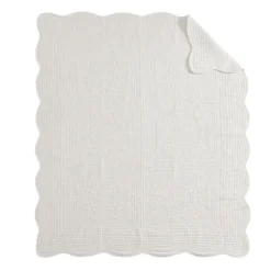 Kirkland's Home Oversized Quilted Scalloped Edge Throw- Blankets & Throws