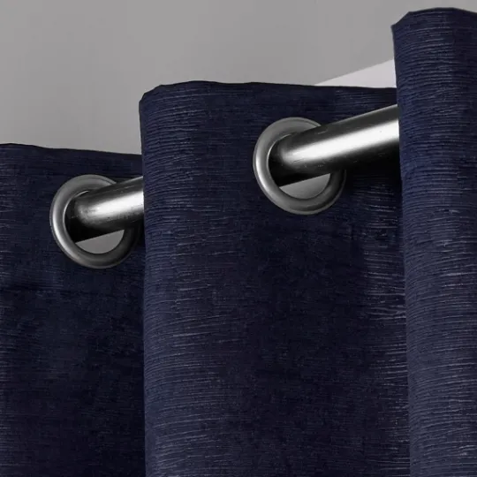 Kirkland's Home Oxford Navy Thermal Curtain Panel Set, 84 In.- Curtains & Drapes
