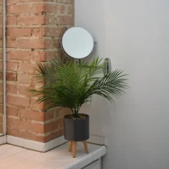 Kirkland's Home Palm Arrangement In Gray Footed Pot- Arrangements & Greenery