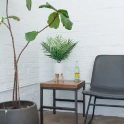 Kirkland's Home Palm Arrangement In White Footed Pot- Arrangements & Greenery