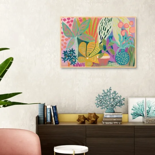 Kirkland's Home Palm Heavan Framed Canvas Art Print- Framed Art