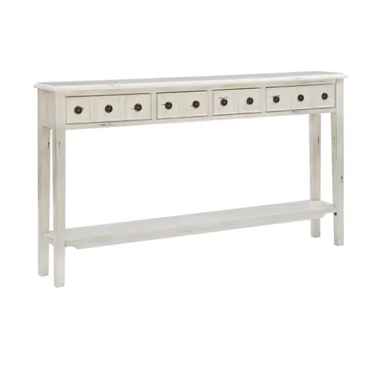 Kirkland's Home Paloma Cream 4-Drawer Console Table- Console Tables