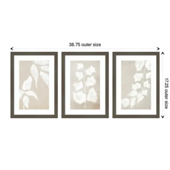 Kirkland's Home Paper Bark 3-Pc. Framed Wall Art Set- Framed Art
