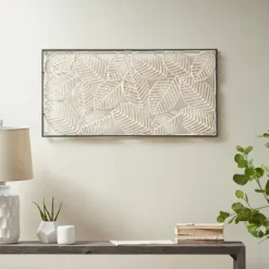 Kirkland's Home Paper Cloaked Leaves Metal Plaque- Wall Plaques