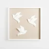 Kirkland's Home Paper Origami Birds Shadowbox Wall Plaque- Wall Plaques