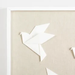 Kirkland's Home Paper Origami Birds Shadowbox Wall Plaque- Wall Plaques