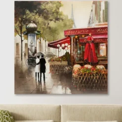 Kirkland's Home Paris In The Rain Giclee Canvas Art Print- Canvas Art