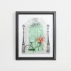 Kirkland's Home Parisian Mint Door With Bicycle Framed Art Print- Framed Art
