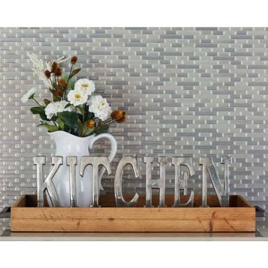 Kirkland's Home Parquet Fir Wood Decorative Tray- Decorative Trays