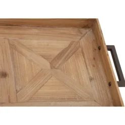 Kirkland's Home Parquet Fir Wood Decorative Tray- Decorative Trays
