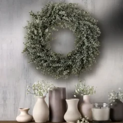 Kirkland's Home Parvafolia Eucalyptus Spiral Wreath- Wreaths