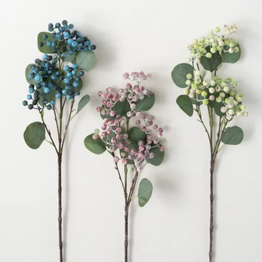 Kirkland's Home Pastel Berry Cluster Stems, Set Of 3- Stems & Bouquets