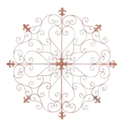 Kirkland's Home Patina Metal Floral Crest Wall Plaque- Wall Plaques