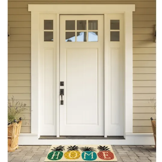 Kirkland's Home Patterned Pineapples Home Coir Doormat- Doormats