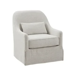 Kirkland's Home Patterned Upholstered Swivel Glider Chair- Accent Chairs