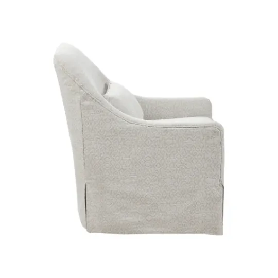 Kirkland's Home Patterned Upholstered Swivel Glider Chair- Accent Chairs