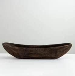 Kirkland's Home Paulownia Wood Boat Bowl- Decorative Bowls & Jars