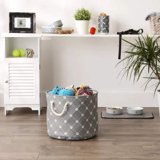 Kirkland's Home Paw Trellis Round Basket, 15 In.- Baskets & Boxes
