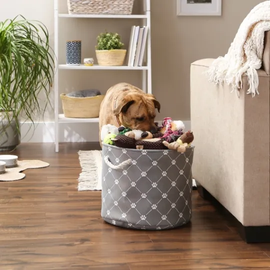 Kirkland's Home Paw Trellis Round Basket, 15 In.- Baskets & Boxes