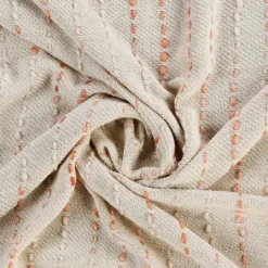 Kirkland's Home Peach Shimmer Stripe Woven Throw- Blankets & Throws