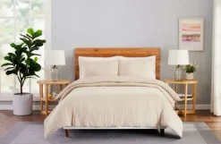 Kirkland's Home Peach Textured 3-Pc. King Duvet Set- Duvets