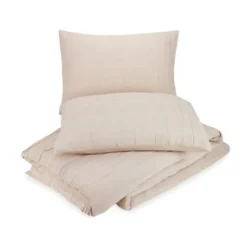 Kirkland's Home Peach Textured 3-Pc. King Duvet Set- Duvets