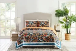 Kirkland's Home Peacock Garden Full/Queen 3-Pc. Quilt Set- Quilts