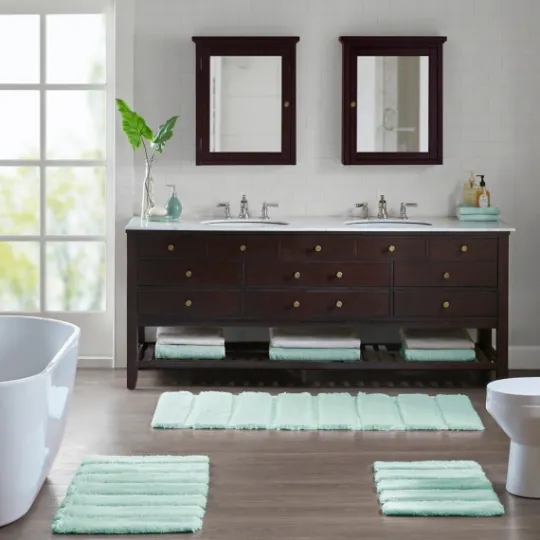 Kirkland's Home Pearl Tufted Bath Mat, 34 In.- Bathroom Rugs