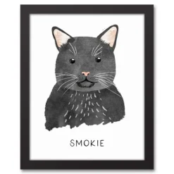 Kirkland's Home Personalized Black Cat Canvas Wall Plaque- Wall Quotes & Signs
