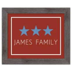 Kirkland's Home Personalized Blue Stars Framed Art Print- Wall Quotes & Signs