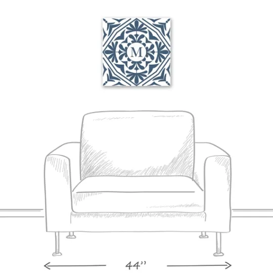 Kirkland's Home Personalized Blue Tile Monogram Wall Plaque- Monogram Wall Decor