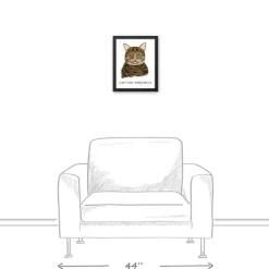 Kirkland's Home Personalized Brown Tabby Cat Canvas Wall Plaque- Wall Quotes & Signs