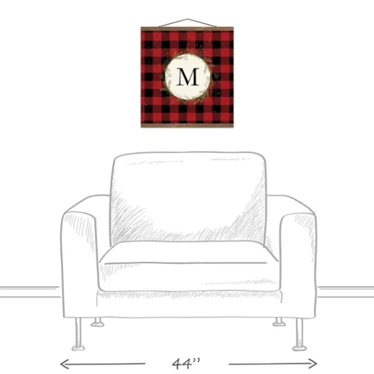 Kirkland's Home Personalized Buffalo Check Monogram Wall Hanging- Monogram Wall Decor