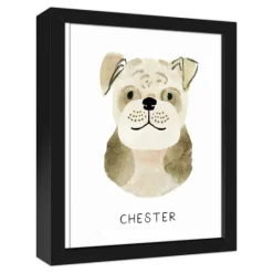 Kirkland's Home Personalized Bulldog Canvas Wall Plaque- Wall Quotes & Signs