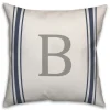 Kirkland's Home Personalized Farmhouse Stripe Monogram Pillow- Pillows
