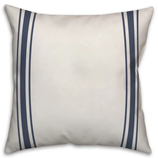 Kirkland's Home Personalized Farmhouse Stripe Monogram Pillow- Pillows