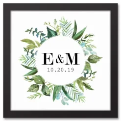 Kirkland's Home Personalized Framed Monogram Leaves Wall Plaque- Wall Quotes & Signs